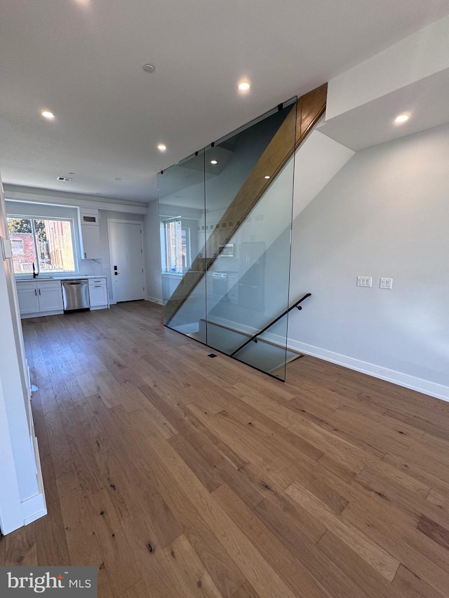 3003 Gaul St, Philadelphia, PA 19134 - interior space featuring baseboards, recessed lighting, and hardwood / wood-style flooring