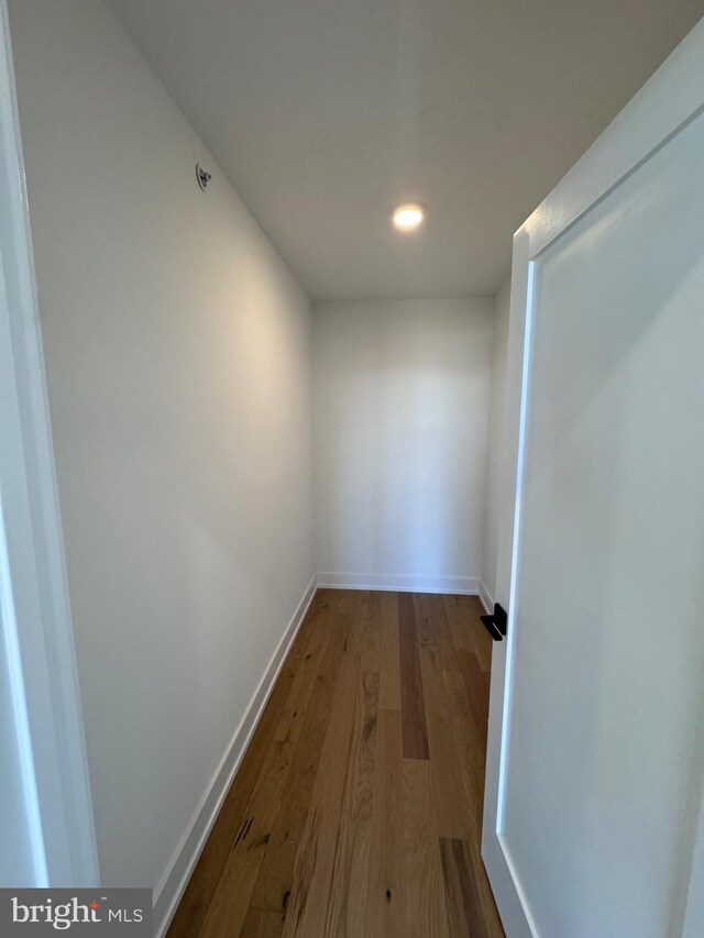 3003 Gaul St, Philadelphia, PA 19134 - hall with wood finished floors, baseboards, and recessed lighting