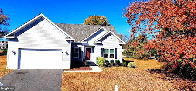 view of front facade featuring a garage