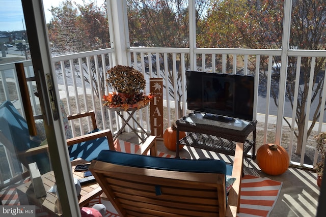 view of sunroom