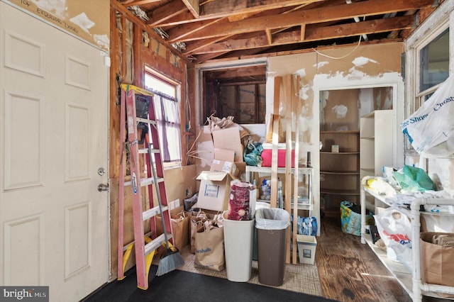 view of storage room