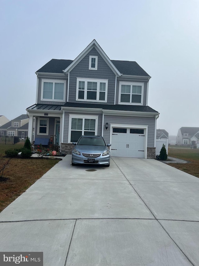 view of front of home featuring a garage