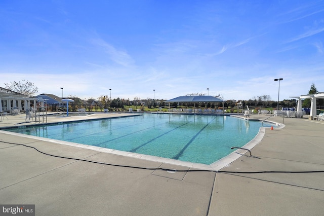 view of pool with a patio area