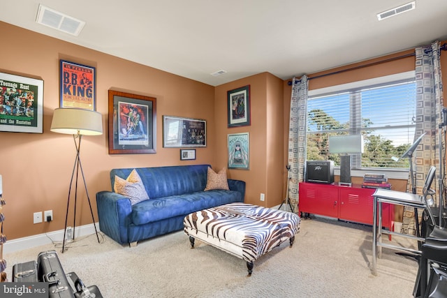 view of carpeted living room