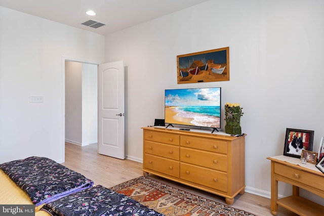 living room featuring light hardwood / wood-style floors