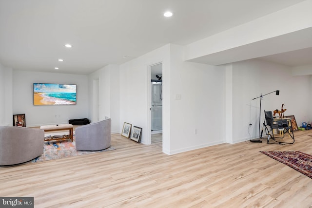 interior space with light wood-type flooring