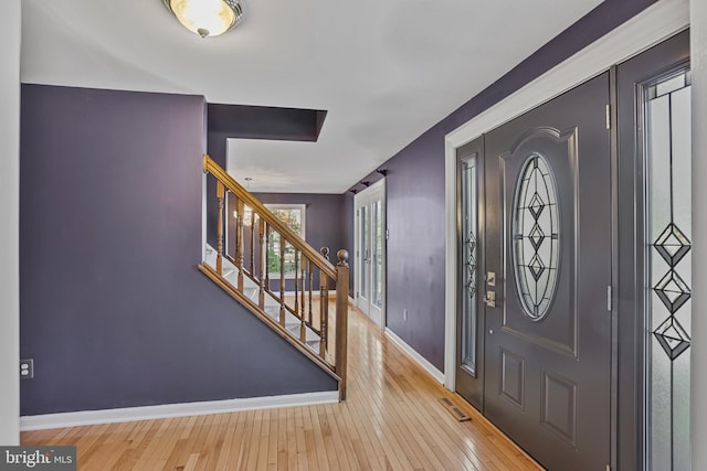 entryway featuring hardwood / wood-style floors