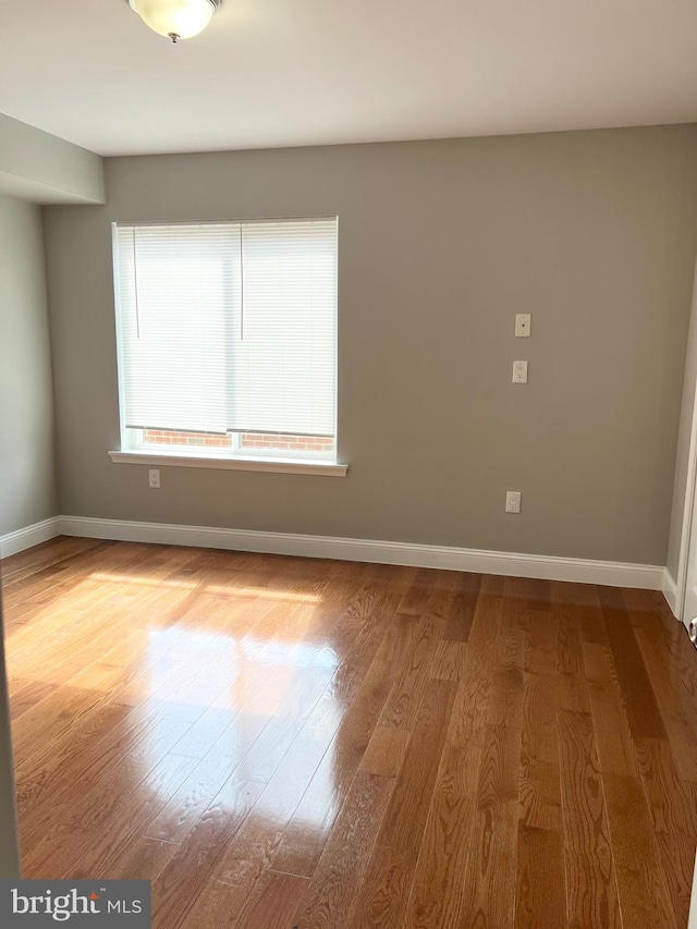 empty room with wood-type flooring