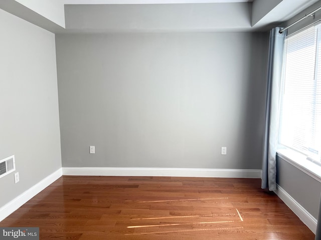 empty room featuring wood-type flooring