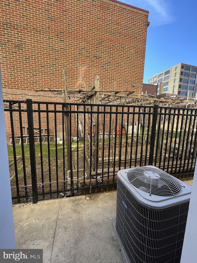 balcony featuring central AC unit