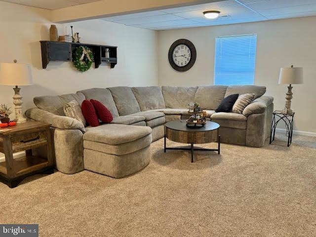 view of carpeted living room