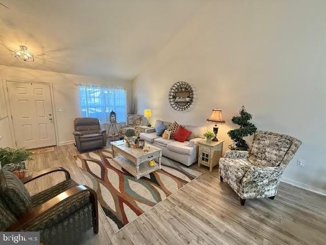 living room featuring hardwood / wood-style flooring