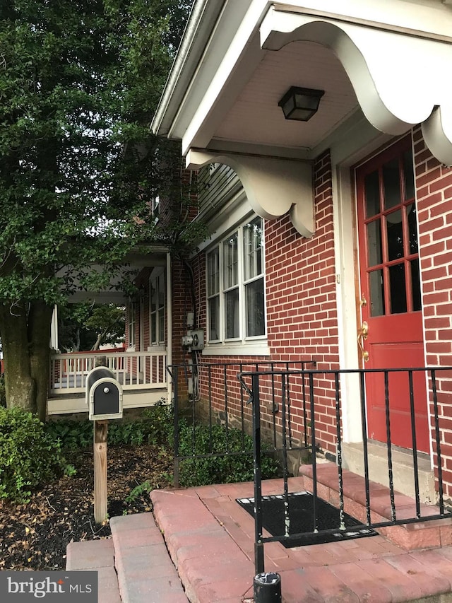 exterior space with covered porch