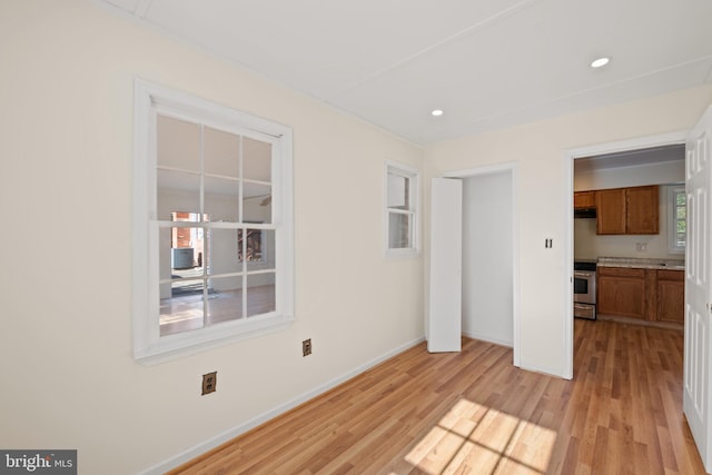 interior space with light wood-type flooring