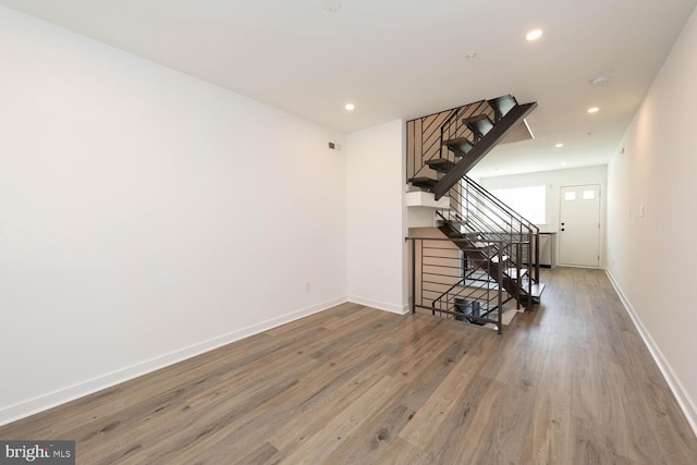 interior space with wood-type flooring