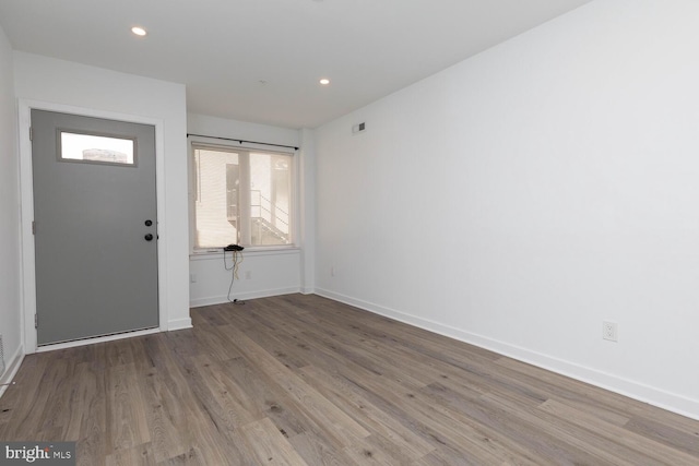 foyer entrance featuring light hardwood / wood-style flooring