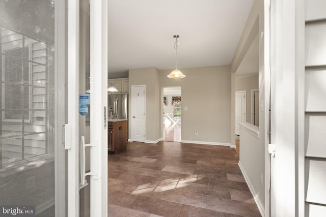 view of unfurnished dining area