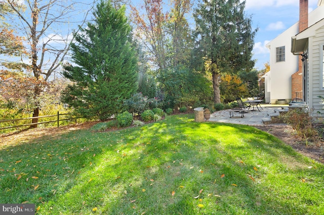 view of yard featuring a patio