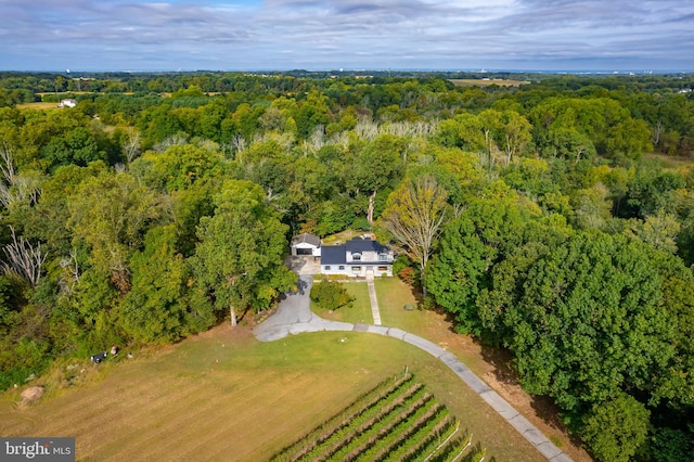 drone / aerial view featuring a rural view