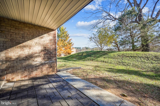 view of yard with a patio area