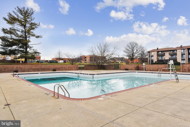 view of pool with a patio area