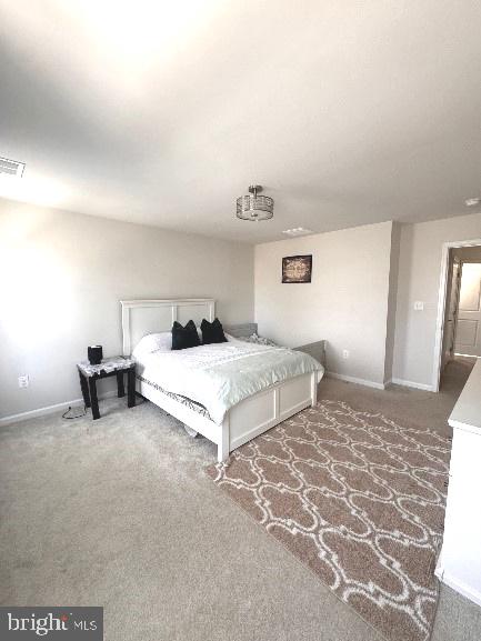 bedroom with carpet