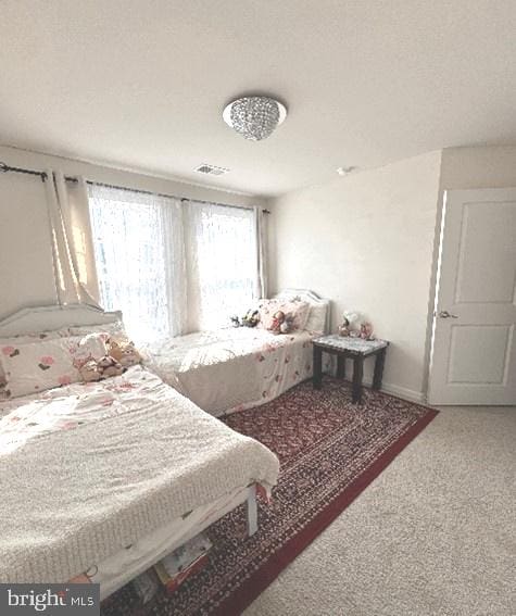 view of carpeted bedroom