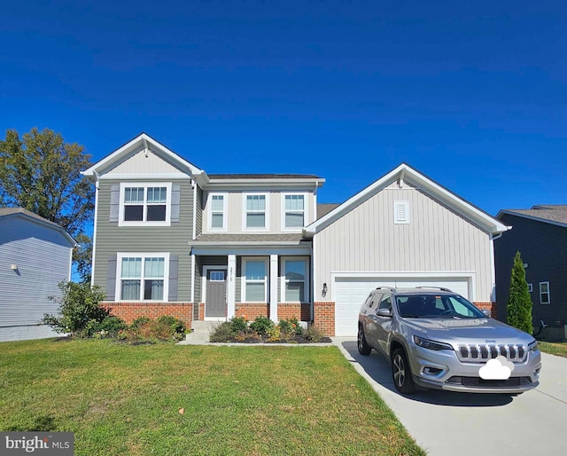 view of front of property with a front yard