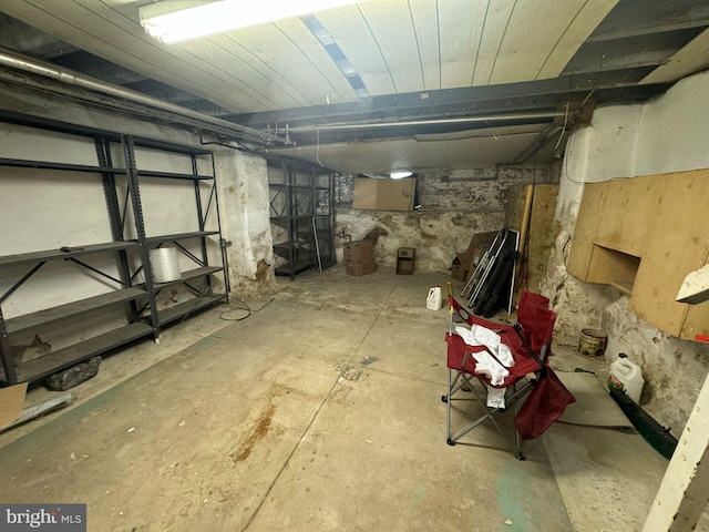 view of basement