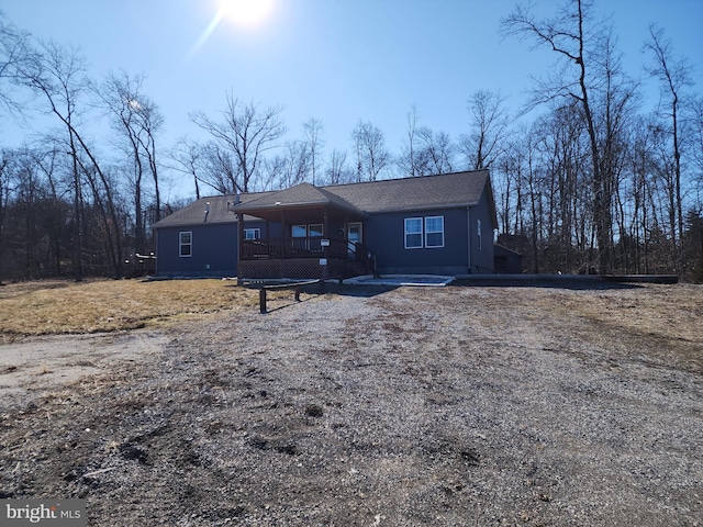 view of front of house with covered porch