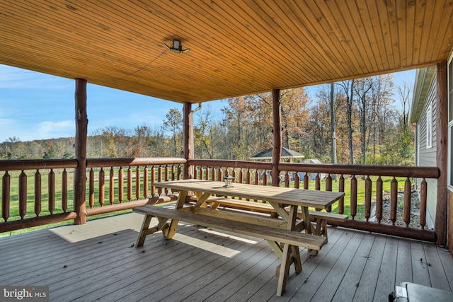 view of wooden terrace