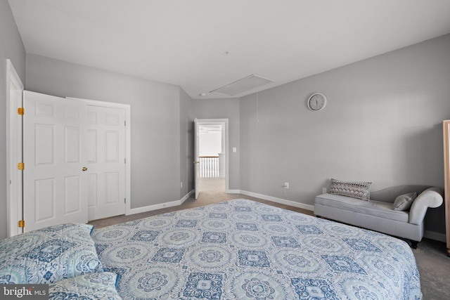 view of carpeted bedroom