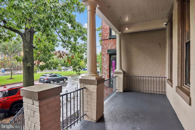 view of patio featuring covered porch