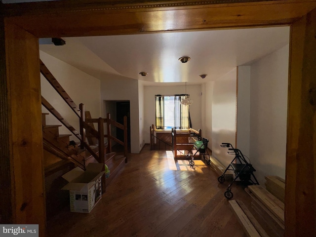 interior space with wood-type flooring