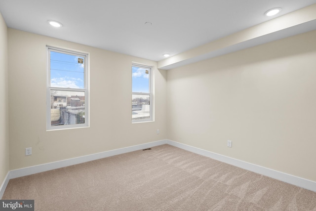 view of carpeted empty room