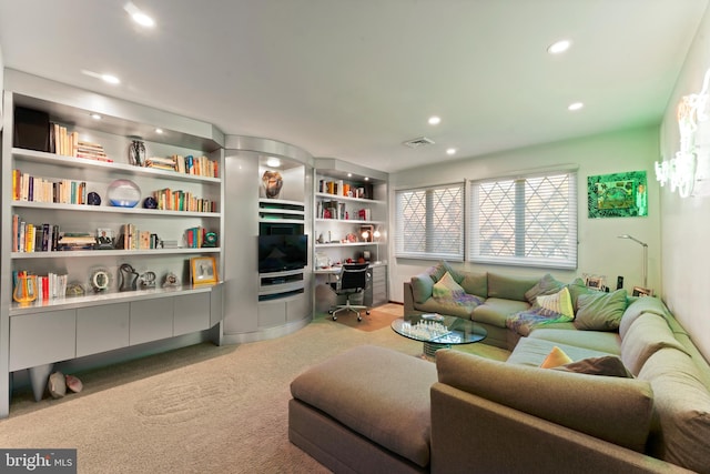 view of carpeted living room