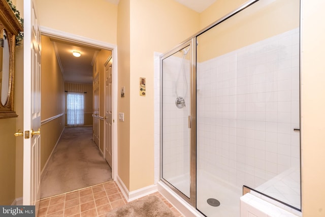 bathroom with walk in shower