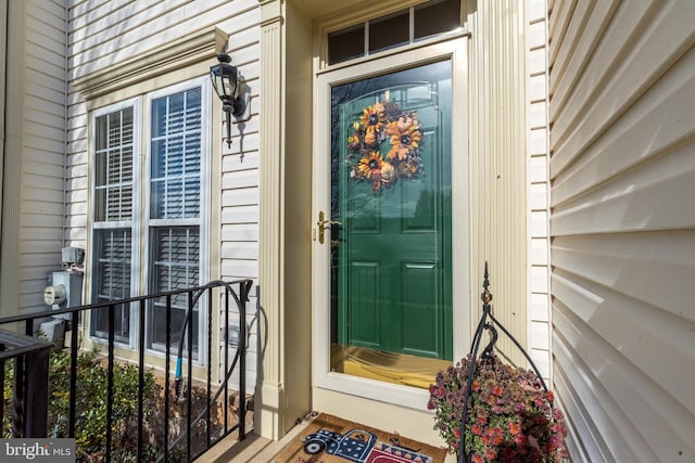 view of doorway to property