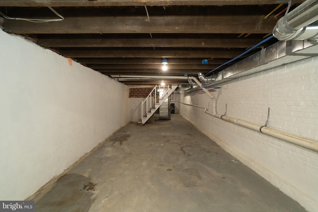 view of basement