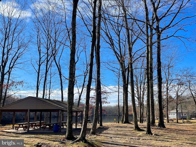 exterior space featuring a gazebo