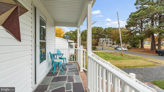 balcony with a porch