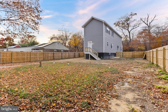 view of back of property