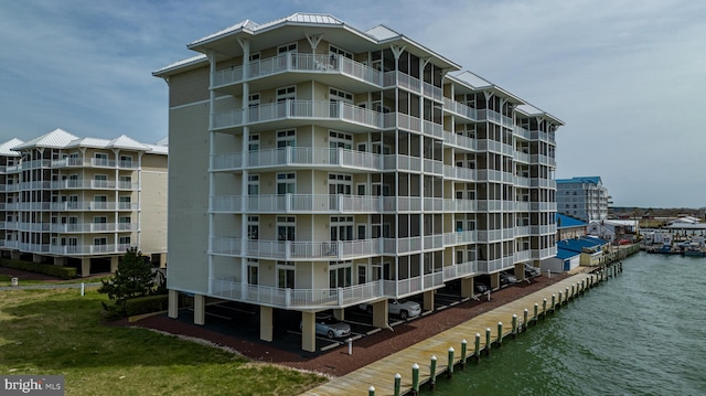 view of property featuring a water view