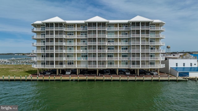 view of property featuring a water view