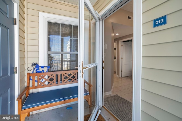 view of doorway to property