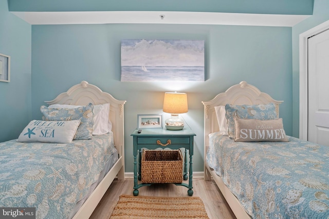 bedroom featuring hardwood / wood-style flooring