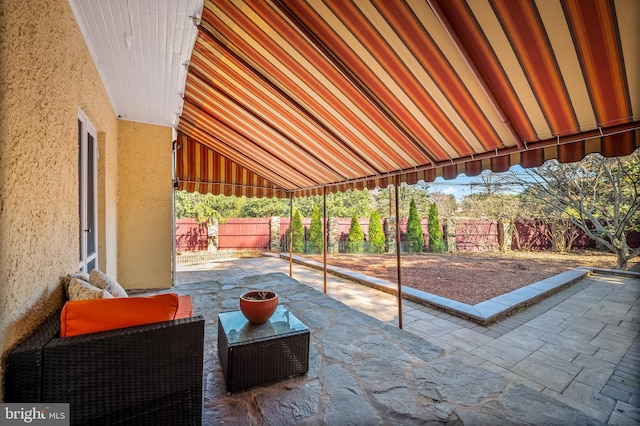 view of patio / terrace featuring a fenced backyard