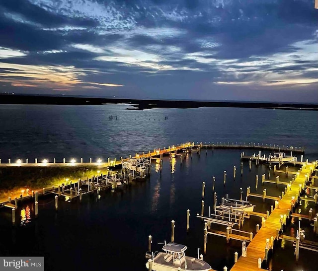 water view with a dock