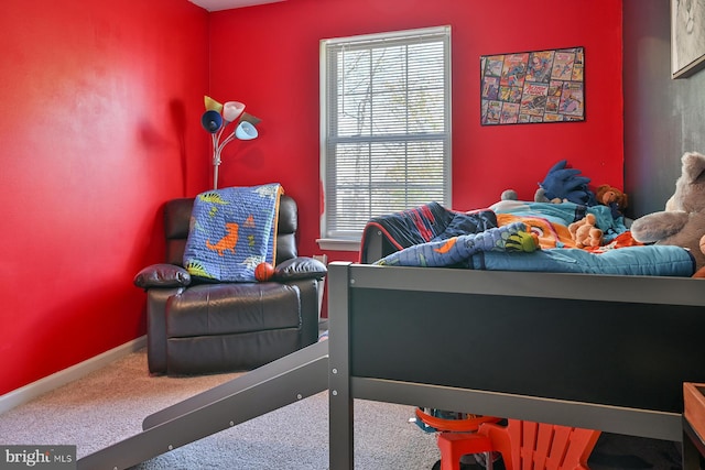 view of carpeted bedroom