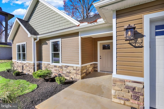 6512 Pullhook Ln, Fayetteville, PA 17222 - view of exterior entry featuring stone siding and a porch